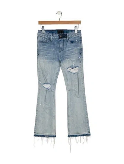 Pre-owned Rta Mid-rise Straight Leg Jeans In Blue