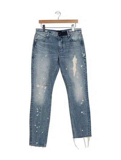 Pre-owned Rta Mid-rise Straight Leg Jeans In Blue