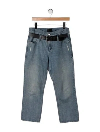 Pre-owned Rta Mid-rise Straight Leg Jeans In Blue