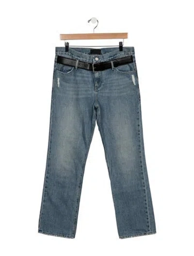 Pre-owned Rta Mid-rise Straight Leg Jeans In Blue