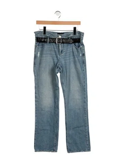 Pre-owned Rta Mid-rise Straight Leg Jeans In Blue