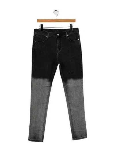 Pre-owned Rta Mid-rise Straight Leg Jeans In Gray
