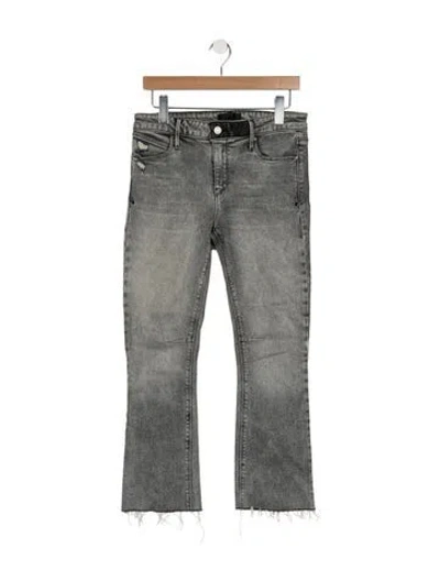 Pre-owned Rta Mid-rise Straight Leg Jeans In Gray
