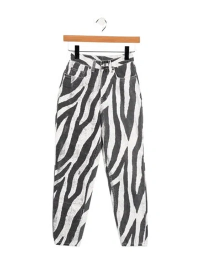 Pre-owned Rta Mid-rise Straight Leg Jeans In Gray