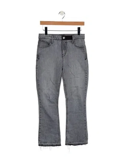 Pre-owned Rta Mid-rise Straight Leg Jeans In Gray
