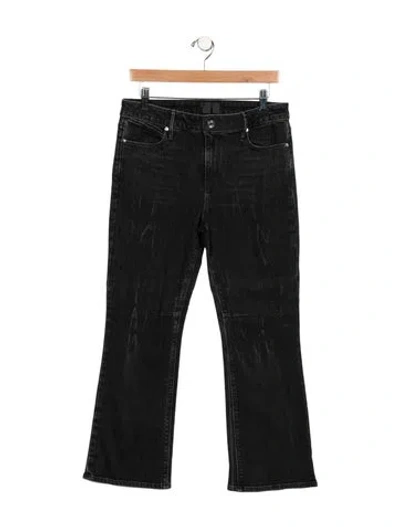 Pre-owned Rta Mid-rise Wide Leg Jeans In Black