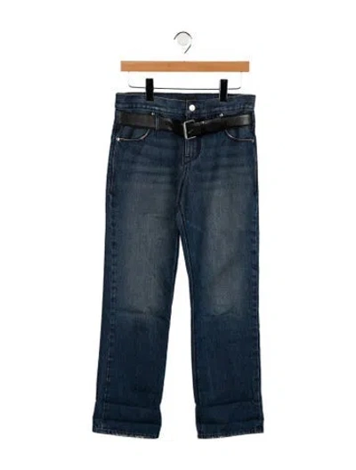 Pre-owned Rta Mid-rise Wide Leg Jeans In Blue