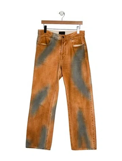 Pre-owned Rta Mid-rise Wide Leg Jeans In Orange