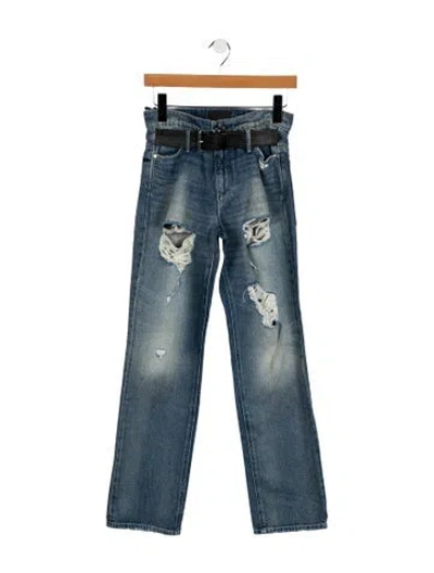 Pre-owned Rta Mid-rise Wide Leg Jeans W/ Tags In Blue