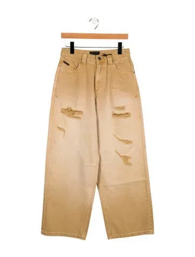 Pre-owned Rta Mid-rise Wide Leg Jeans W/ Tags In Neutral