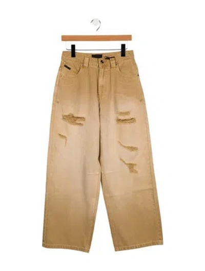 Pre-owned Rta Mid-rise Wide Leg Jeans W/ Tags In Neutral