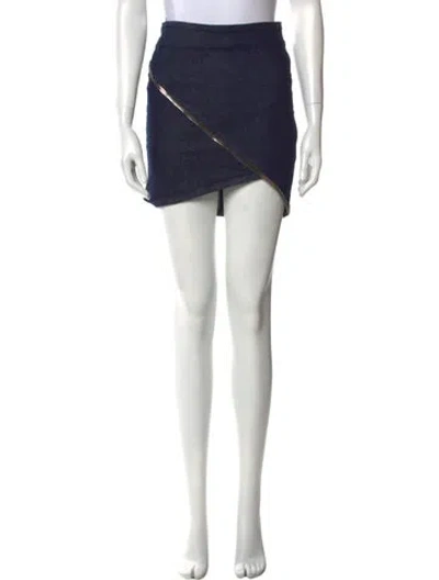 Pre-owned Rta Mini Skirt In Blue