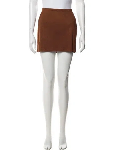 Pre-owned Rta Mini Skirt In Brown