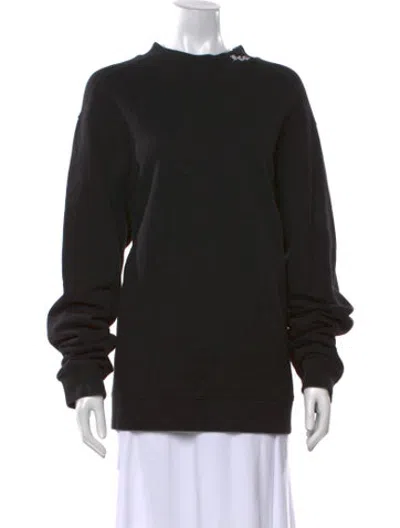 Pre-owned Rta Mock Neck Long Sleeve Sweatshirt In Black