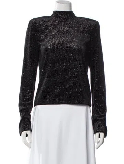 Pre-owned Rta Mock Neck Long Sleeve Top W/ Tags In Black