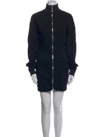 Pre-owned Rta Mock Neck Mini Dress In Black
