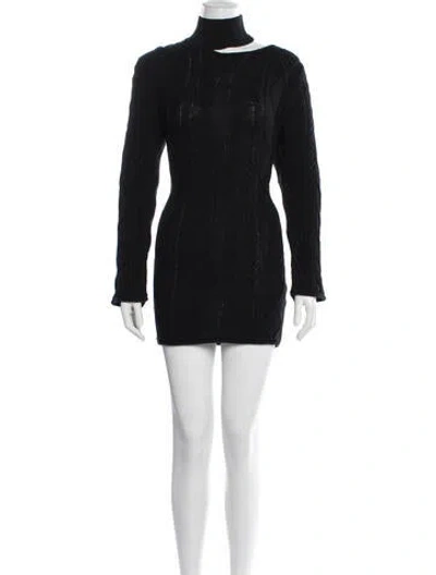 Pre-owned Rta Mock Neck Mini Dress W/ Tags In Black