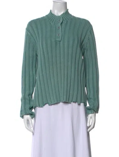 Pre-owned Rta Mock Neck Sweater In Green