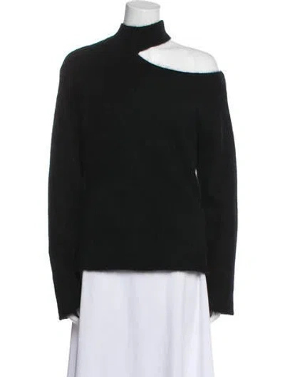 Pre-owned Rta Mohair Mock Neck Sweater In Black