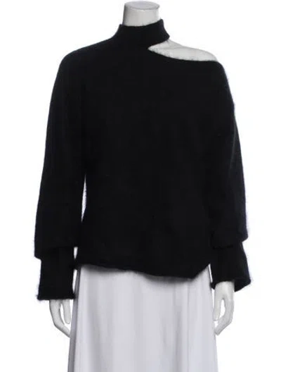 Pre-owned Rta Mohair Turtleneck Sweater In Black
