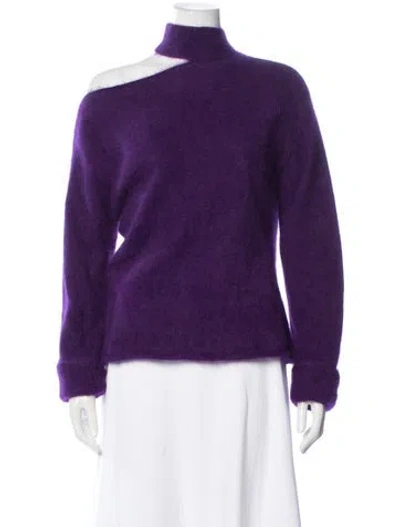 Pre-owned Rta Mohair Turtleneck Sweater In Purple