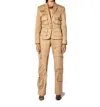 Rta Multi Pocket Cargo Pants In White Pepper In Multi
