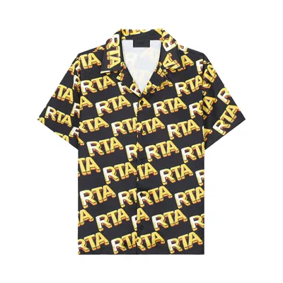 Pre-owned Rta Nathan Button-down 'black Bullion' | Men's Size M