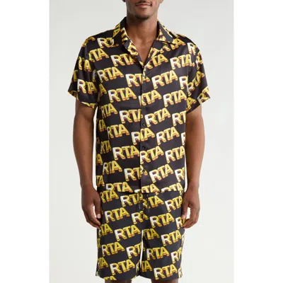 Rta Nathan Short Sleeve Shirt In Black