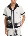 Rta Nathan Regular Fit Printed Camp Shirt In White