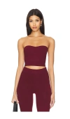 Rta Nour Cropped Top In 波尔多红葡萄酒色