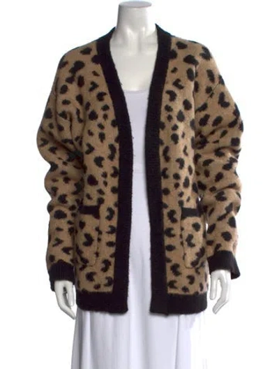 Pre-owned Rta Nylon Animal Print Sweater In Neutrals