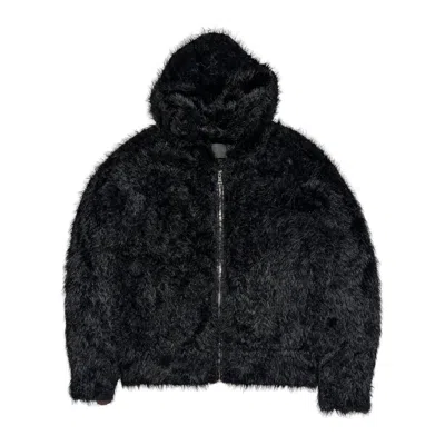 Pre-owned Rta Nylon Furry Zip Jacket In Black