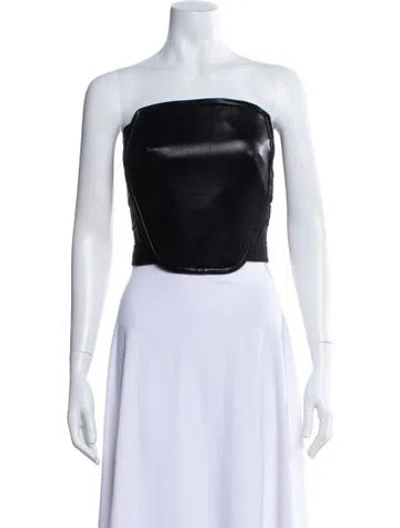 Pre-owned Rta Nylon Strapless Crop Top W/ Tags In Black