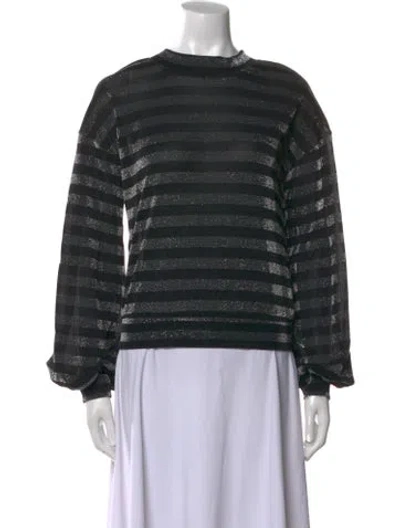 Pre-owned Rta Nylon Striped Sweater In Green