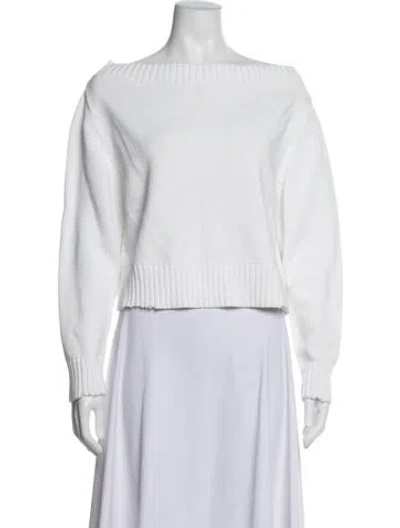 Pre-owned Rta Off-the-shoulder Long Sleeve Top In White
