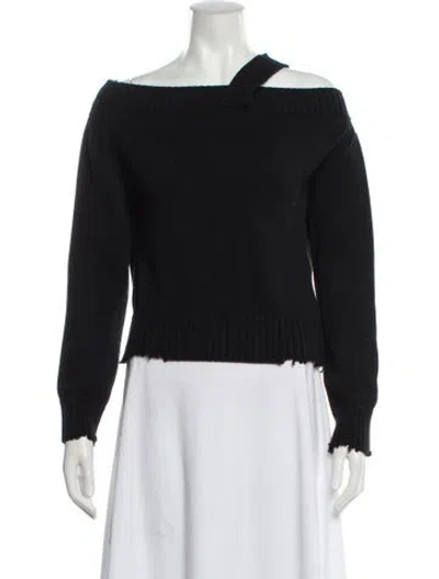 Pre-owned Rta Off-the-shoulder Sweater In Black
