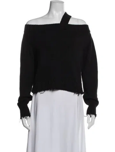 Pre-owned Rta Off-the-shoulder Sweater In Black