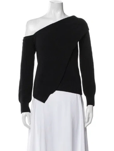 Pre-owned Rta Off-the-shoulder Sweater In Black