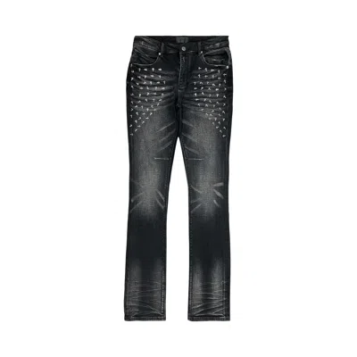 Pre-owned Rta Olivier Stacked Graphite Fade Cross 'black' | Men's Size 31