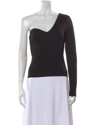 Pre-owned Rta One-shoulder Long Sleeve Top W/ Tags In Black
