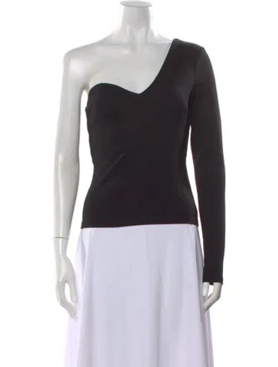 Pre-owned Rta One-shoulder Long Sleeve Top W/ Tags In Black