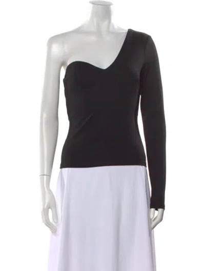 Pre-owned Rta One-shoulder Long Sleeve Top W/ Tags In Black