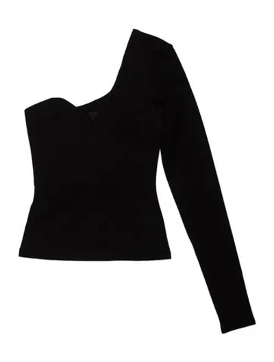 Pre-owned Rta One-shoulder Long Sleeve Top W/ Tags In Black
