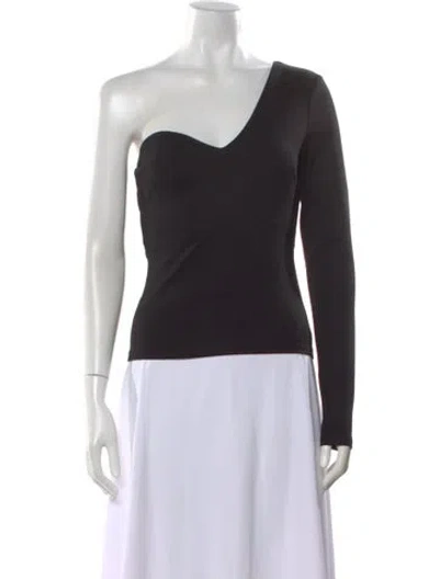 Pre-owned Rta One-shoulder Long Sleeve Top W/ Tags In Black
