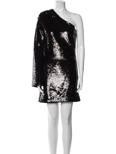 Pre-owned Rta One-shoulder Mini Dress In Black