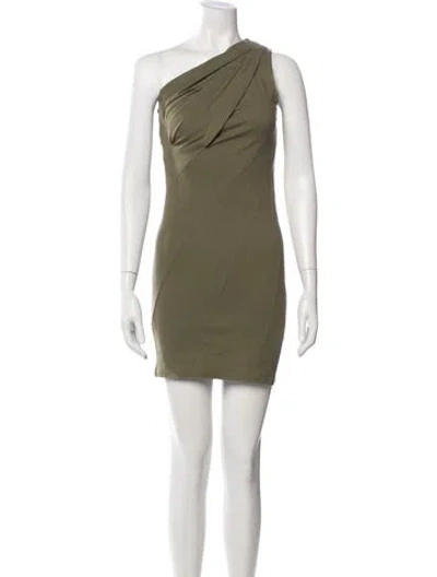 Pre-owned Rta One-shoulder Mini Dress In Green