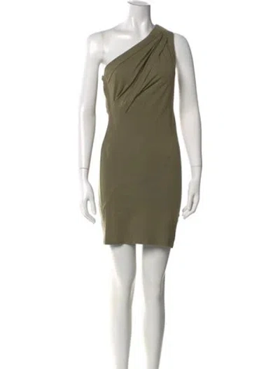 Pre-owned Rta One-shoulder Mini Dress In Green