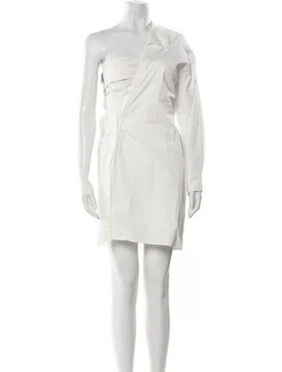Pre-owned Rta One-shoulder Mini Dress In White