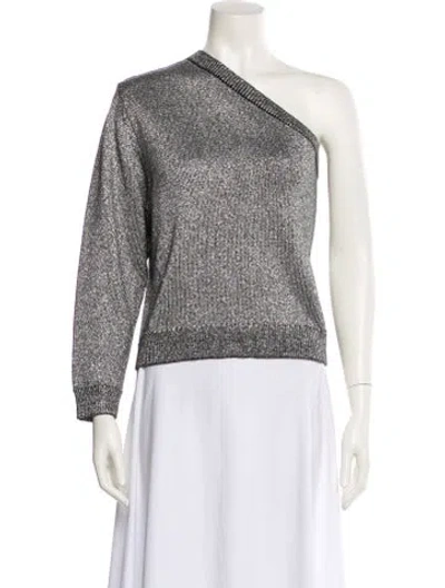 Pre-owned Rta One-shoulder Sweater In Gray