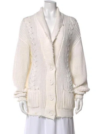 Pre-owned Rta Open Front Sweater In White